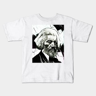 Frederick Douglass Black and White Portrait | Frederick Douglass Artwork 15 Kids T-Shirt